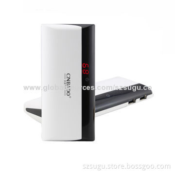 12,000mAh wallet power bank with LED screen
